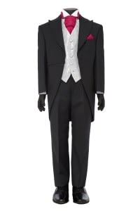 Pageboy Black Tails with BlackTrousers