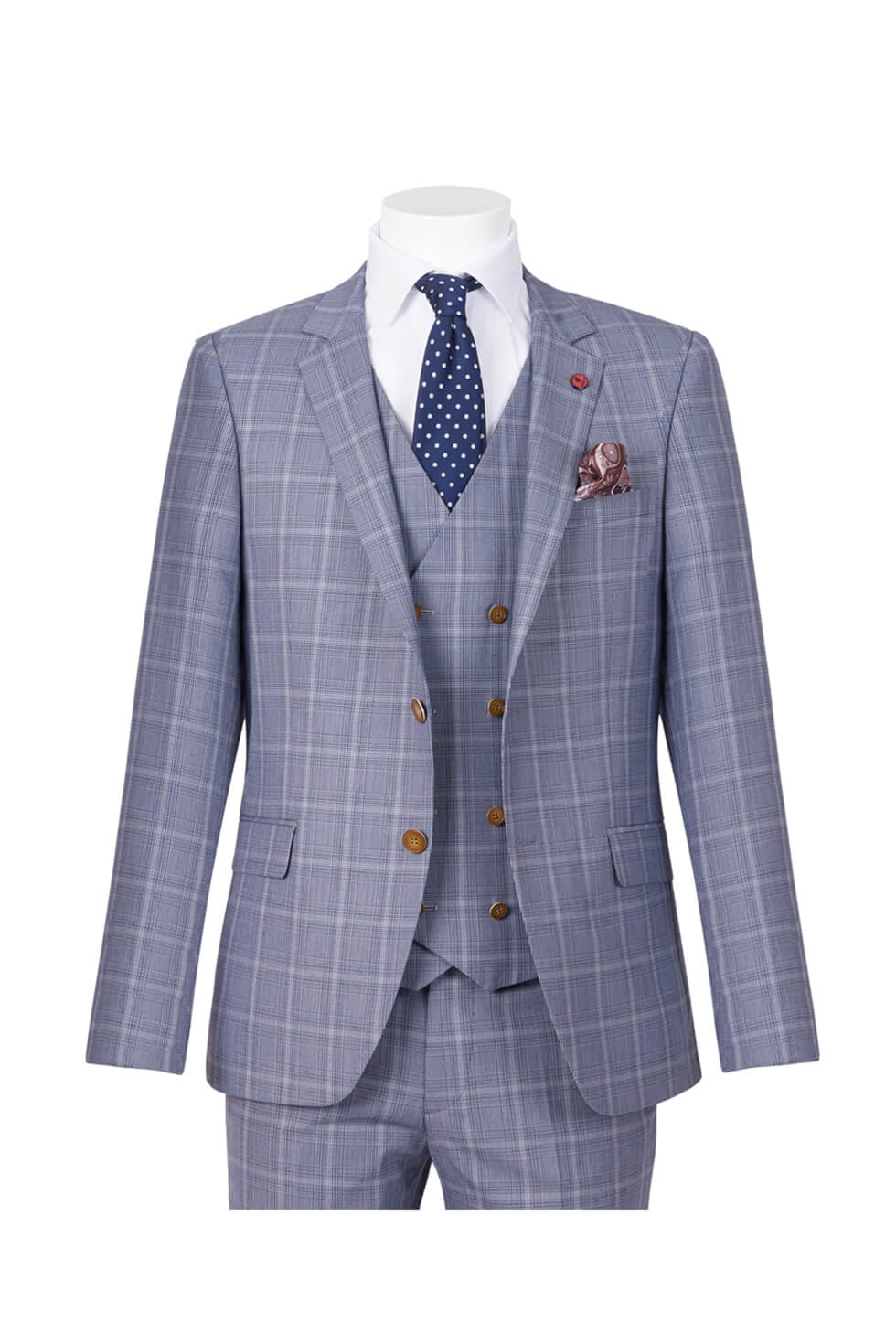 Ed Oliver Three Piece Check Suit